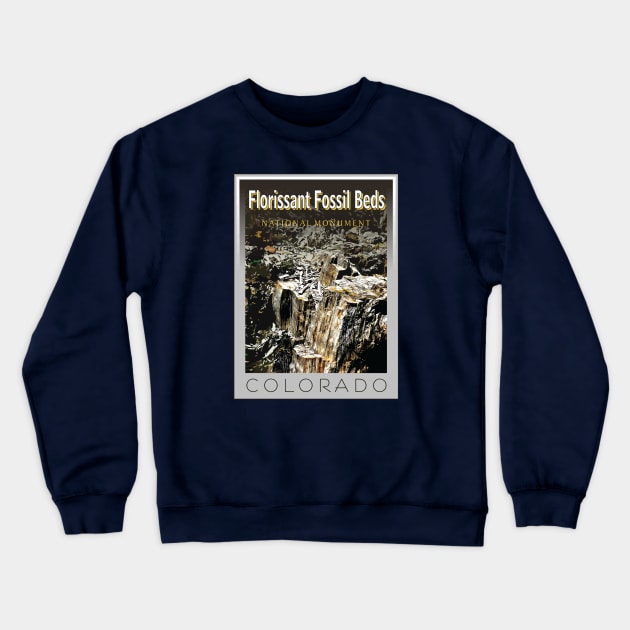 Florissant Fossil Beds Stamp Crewneck Sweatshirt by Northofthepines
